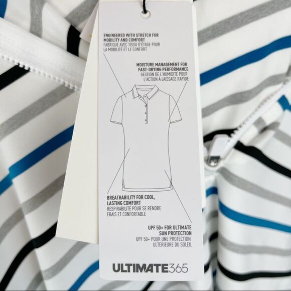 ADIDAS Ultimate365 Stripe Golf Polo - Picture 11 of 12
